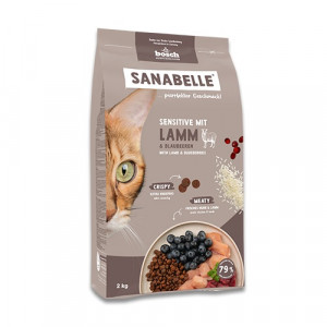 BOSCH Sanabelle Sensitive mit Lamm – Trockenfutter für Katzen – 2 kg