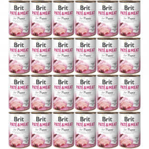 BRIT Paté & Meat Puppy Huhn - Nassfutter für Hunde - 24x400g