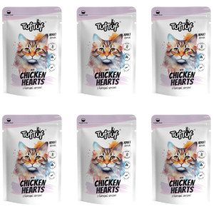 TUF TUF with chicken hearts - nassfutter für Katzen - 6x300g