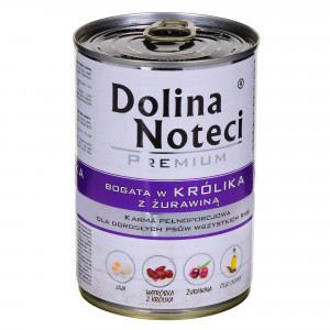 DOLINA NOTECI Premium Reich an Kaninchen und Cranberry - Nassfutter für Hunde - 400 g