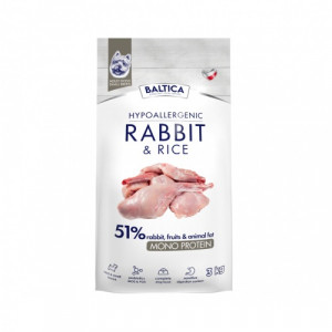 BALTICA Nutraceutic Hypoallergenic S Rabbit with rice - trockenfutter für Hunde - 3kg