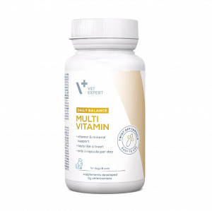 VETEXPERT Multivitamin – Vitamin- und Mineralstoffpräparat für Hunde und Katzen – 30 Kapseln.