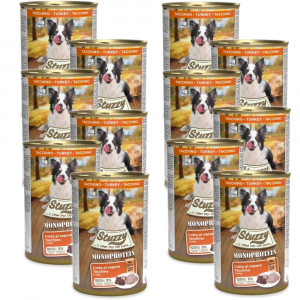 STUZZY Monoprotein Pute – Nassfutter für Hunde – 12x400g