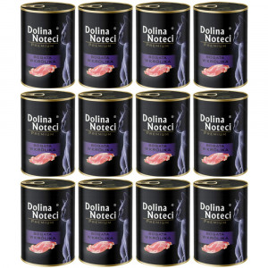 DOLINA NOTECI Premium Reich an Kaninchen – Nassfutter für Katzen – 12×400 g