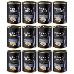 DOLINA NOTECI Premium Sterilised Reich an Perlhuhn – Nassfutter für Katzen – 12×400 g
