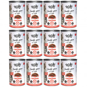TUF TUF Fleischbällchen in Sauce mit Rindfleisch - Nassfutter für Katzen - 12x415g