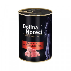 Dolina Noteci Premium reich an Kalbfleisch - Nassfutter für Katzen - 400g 