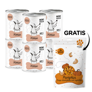 PAKA ZWIERZAKA Pepe Horse – Nassfutter für Hunde – 6×800 g + GRATISGESCHENK