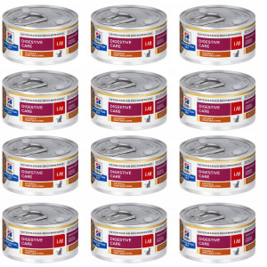 HILL'S Prescription Diet Digestive Care i/d Feline Huhn - Nassfutter für Katzen - 12x82g