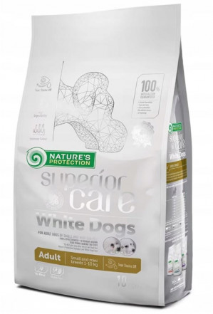 NATURE'S PROTECTION Superior Care White Dogs Grain Free Adult Small Lamb – Trockenfutter für Hunde – 10 kg