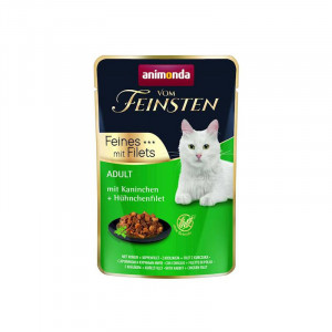ANIMONDA Vom Feinsten Rabbit, chicken fillet - nassfutter für Katzen - 85g