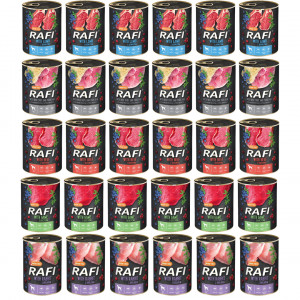 DOLINA NOTECI Rafi MIX Geschmacksrichtungen ohne Geflügel - Nassfutter für Hunde - 30x800g