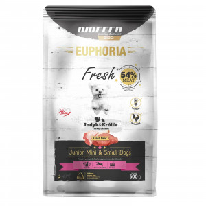 EUPHORIA Fresh Junior Turkey with rabbit XS/S - trockenfutter für Hunde - 500g