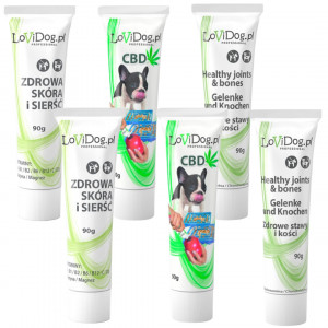 LOVIDOG Funktionspaste MIX – Leckerli für Hunde – 6x90g