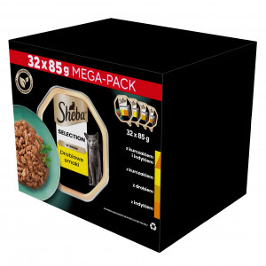 SHEBA Schalensauce Geflügel/Huhn/Pute - Katzennassfutter - 32x85g