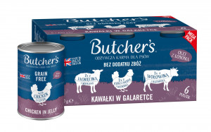 BUTCHER'S Original Mega pack mix pieces in jelly - nassfutter für Hunde - 6 x 400g
