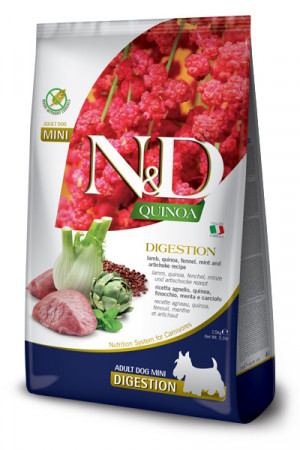 FARMINA N&D N&D Quinoa Digestion Lamb Mini Adult - Trockenfutter für Hunde - 800g