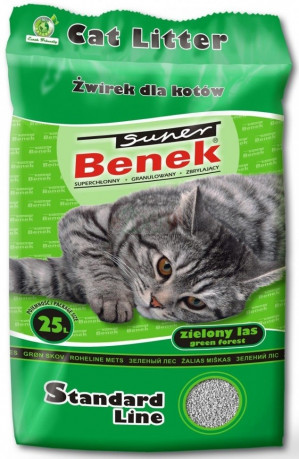 Certech Super Benek Standard Grüner Wald - Katzenstreu Klumpend 25 l (20 kg)