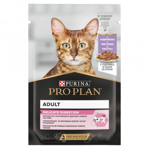 PURINA Pro Plan Adult Delicate Digestion Turkey in gravy - nassfutter für Katzen - 85g