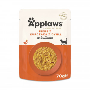 APPLAWS Chicken breast with pumpkin in broth - nassfutter für Katzen - 70g