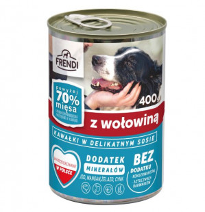 FRENDI with Beef chunks in delicate sauce - nassfutter für Hunde - 400g