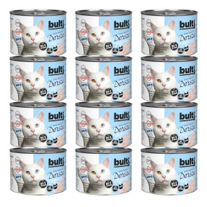 BULTI Rich in cod - nassfutter für Katzen - 12x200g