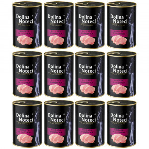 DOLINA NOTECI Premium Reich an Pute – Nassfutter für Katzen – 12×400 g