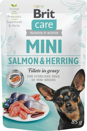 BRIT Care Mini Salmon&Herring Sterilised - Nassfutter für Hunde - 85 g