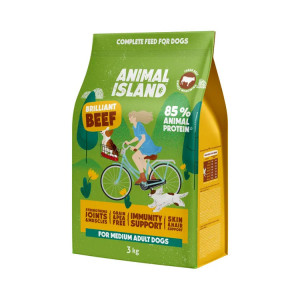 ANIMAL ISLAND Brilliant beef - trockenfutter für Hunde - 3kg