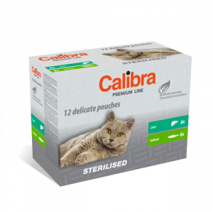 CALIBRA Cat Premium Sterilised - nassfutter für Katzen - 12x100g
