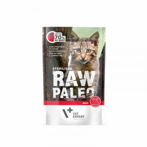 RAW PALEO Adult Cat Sterilised Beef – Nassfutter für Katzen – 100 g
