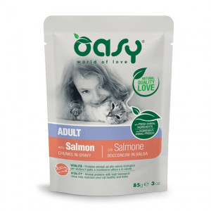 OASY Chunks in gravy Salmon - nassfutter für Katzen - 85g