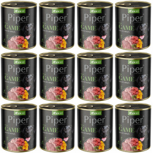 DOLINA NOTECI Piper Animals mit Wild und Kürbis - Nassfutter für Hunde - 12x800g