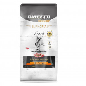 BIOFEED Euphoria Fresh Adult Mini & Small Pork with goose - trockenfutter für Hunde - 8kg