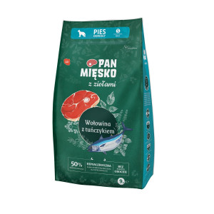 PAN MĘSKO with Herbs Beef with tuna S - trockenfutter für Hunde - 9kg