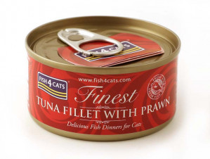 FISH4CATS Tuna fillet with prawn - nassfutter für Katzen - 70g