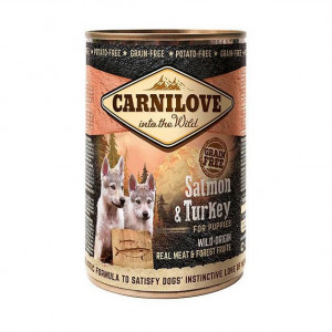 CARNILOVE Into the Wild Salmon & Turkey for Puppies - Nassfutter für Hunde - 400g