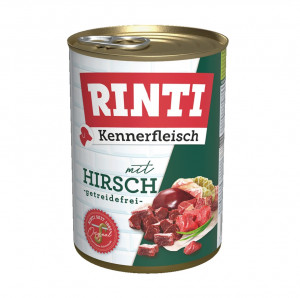 RINTI Kennerfleisch Deer - Nassfutter für Hunde - 400g