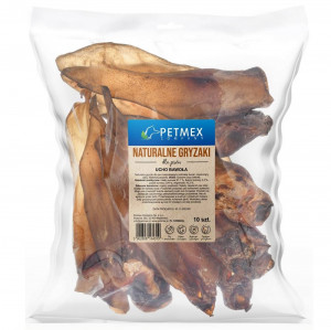 PETMEX Büffelohr mit Ring – Leckerli für Hunde – 10Stk.