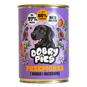 DOBRY PIES Quail with mango and fenugreek - Nassfutter für Hunde - 400g