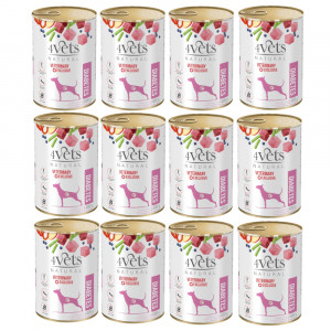 4VETS Natural Diabetes Dog - Nassfutter für Hunde - 12x400g