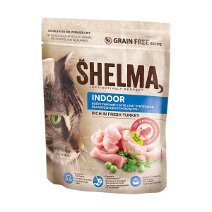 SHELMA Indoor Rich in turkey - trockenfutter für Katzen - 750g
