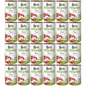 BRIT Paté & Meat Ente - Nassfutter für Hunde - 24x400g
