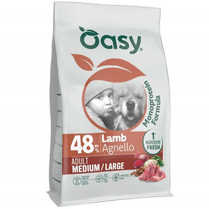 OASY One Animal Protein Adult Medium/Large Lamb - trockenfutter für Hunde - 10kg