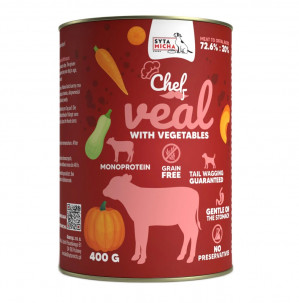 SYTA MICHA Chef Veal with vegetables - Nassfutter für Hunde - 400g
