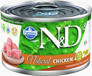 FARMINA N&D Cat Natural Huhn - Nassfutter für Katzen - 140 g