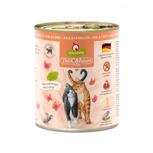 GRANATAPET DeliCATessen Veal and coney - nassfutter für Katzen - 800g