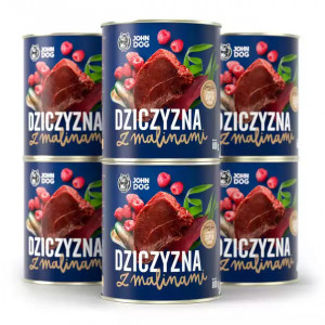 JOHN DOG Berry Adult Venison with raspberries - Nassfutter für Hunde - 800 g