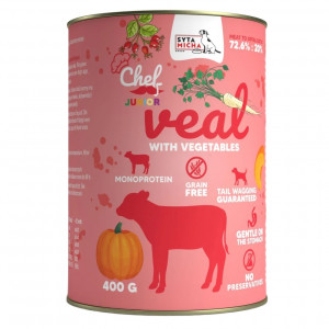 SYTA MICHA Chef Veal with vegetables Junior - Nassfutter für Hunde - 400g