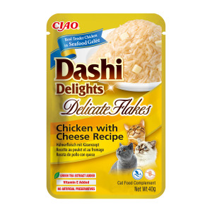 INABA CAT Dashi Delights Zarte Flocken Huhn mit Käse - Katzensnack - 40g